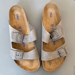 Birkenstock Arizona Taupe Double-Strap Sandals
